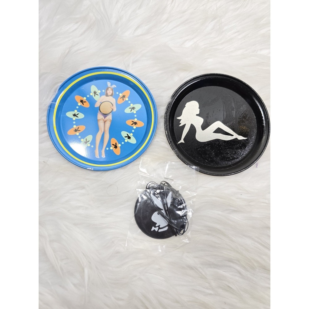 3 Lot Bundle Vintage Deadstock Grails Playboy Bunny Coaster Trays Extra
